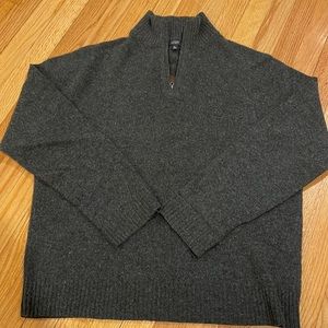 J. Crew, Gray Quarter Zip Sweater, Size XL (Men’s).